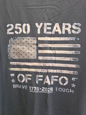 250 Years Independence Day Graphic Tee - Black with Tan Print